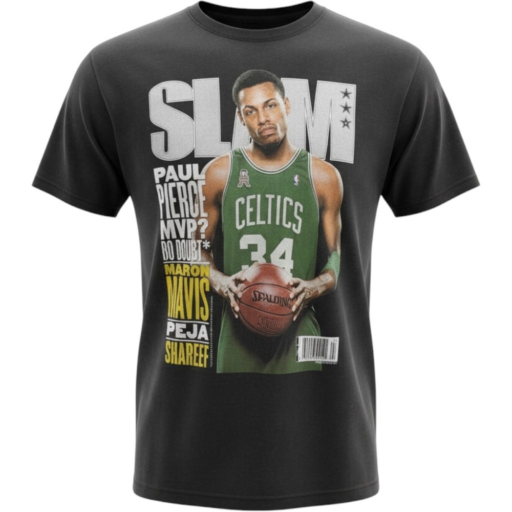 Mitchell & Ness Paul Pierce Celtics Slam Magazine Retro Tee Shirt Mens Large NEW